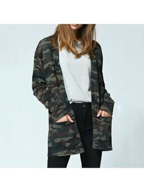 Sanctuary Army Green Camo Longline Cardigan Sz S